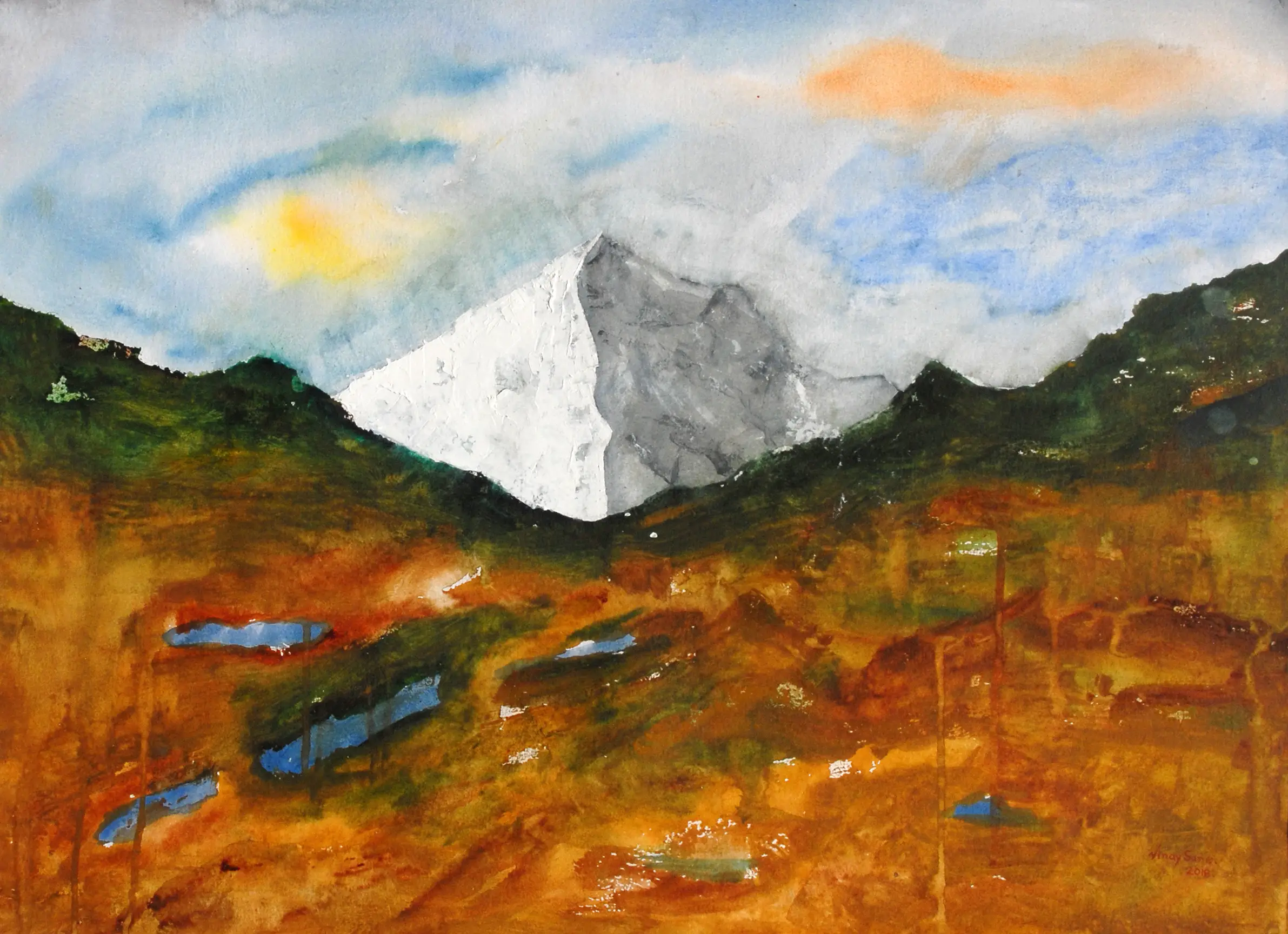 One More Pass To Cross – A Reflective Landscape Paintings for Sale